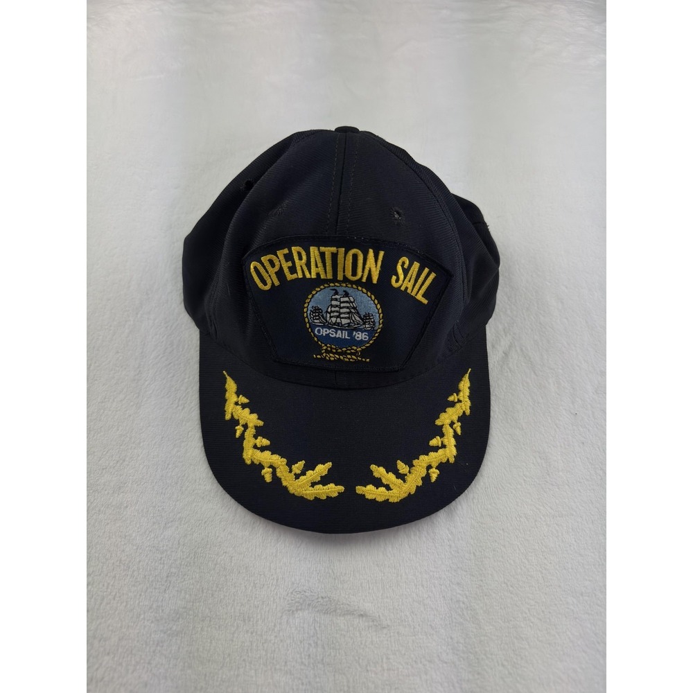 Vintage North Star Hat Cap Snap Back Mens One Size Blue Operation Sail Patch 80s